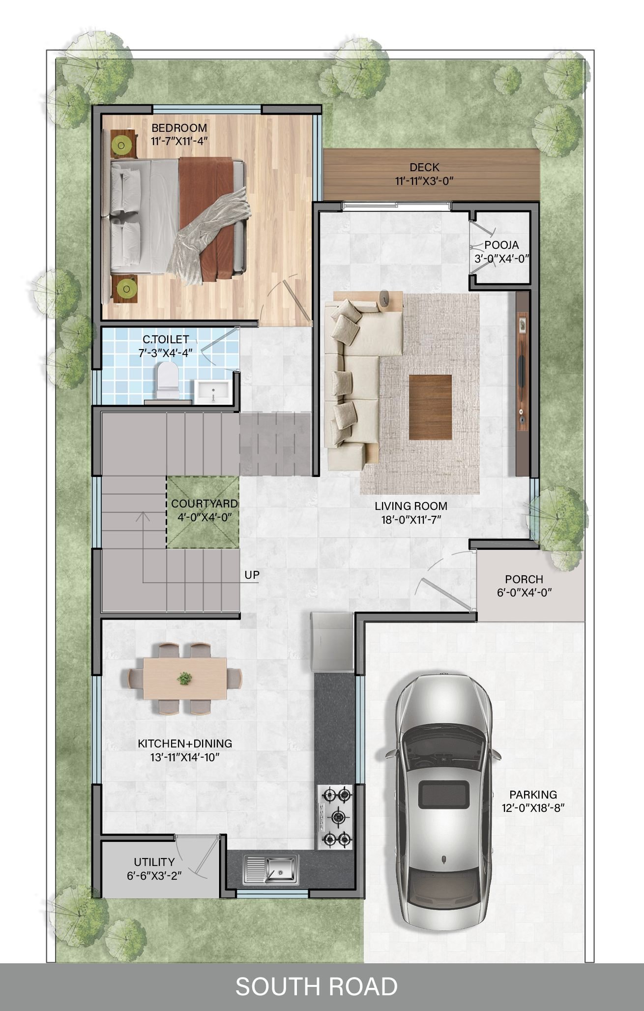 Balaji Papanna - Balaji Papanna  Rendered Plan 1  Ground Floor