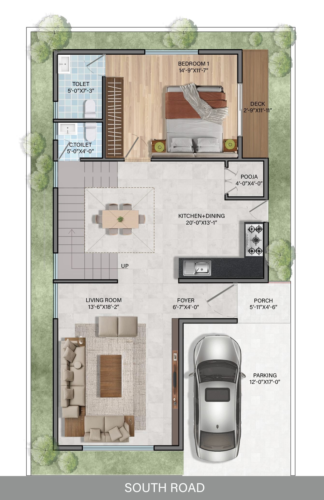 Balaji Papanna - Balaji Papanna  Rendered Plan 2  Ground Floor