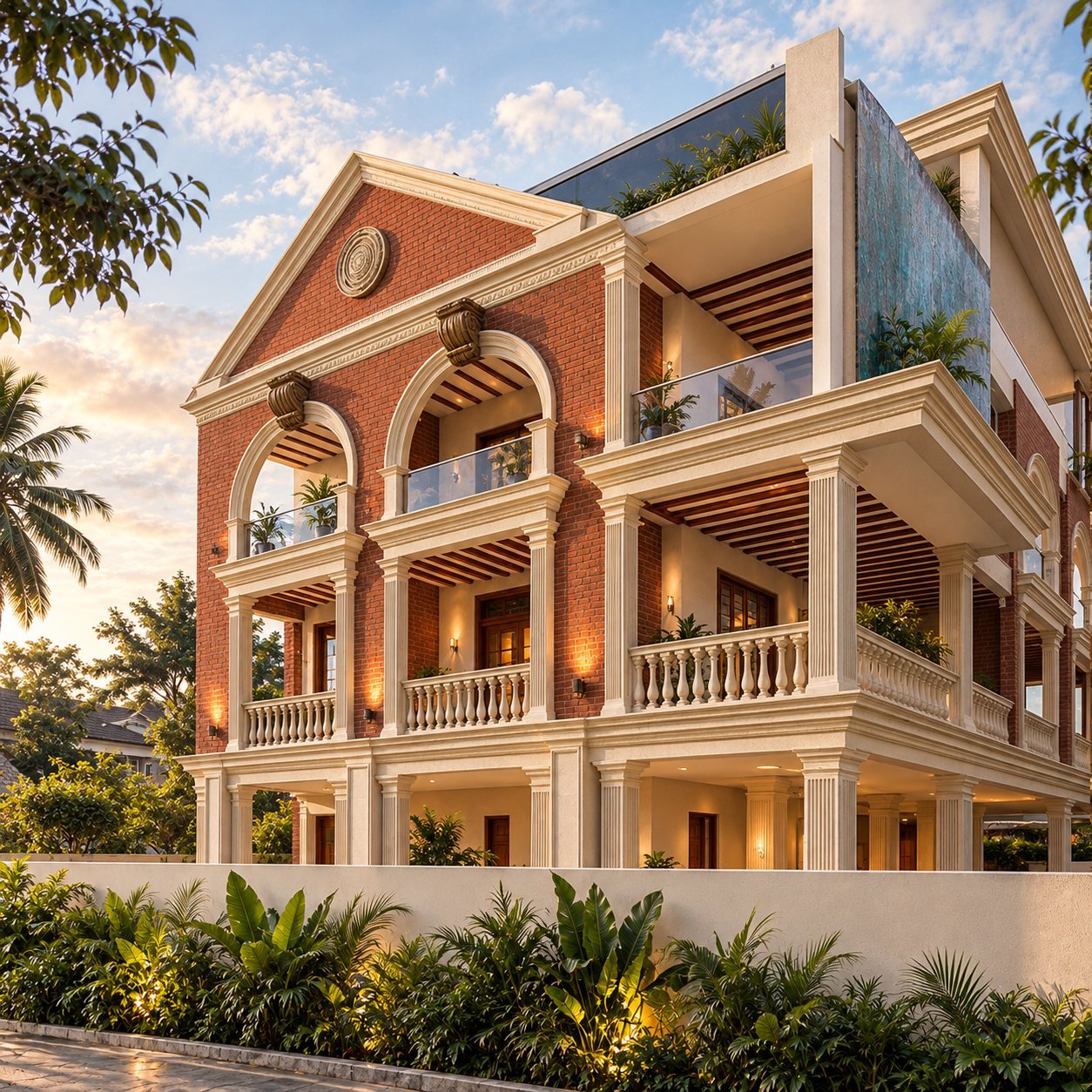 Hyderabad Farmhouse - Mr. Shashank Farmhouse (Neo-Colonial Villa)